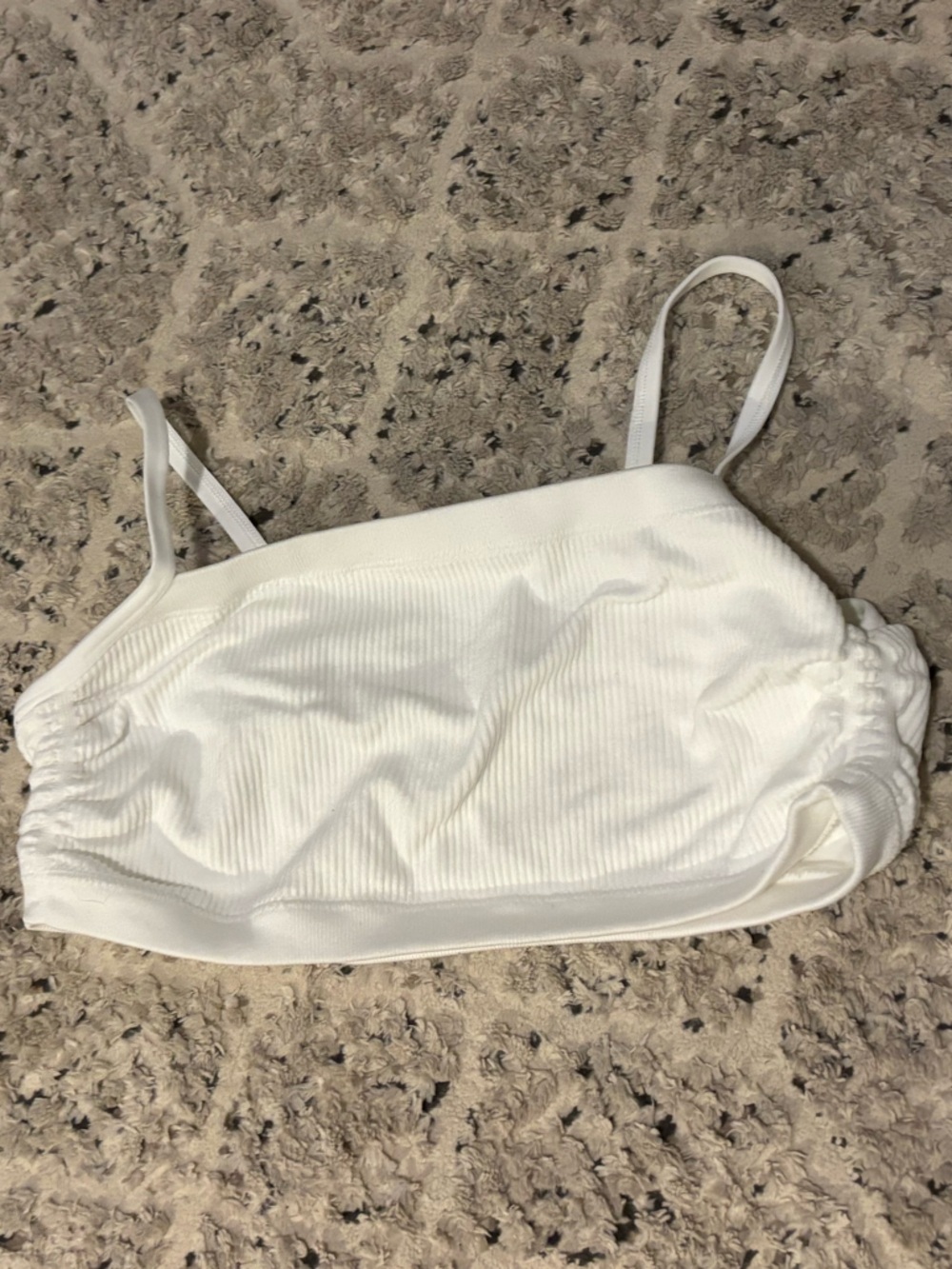 OFFLINE White Ribbed Bralette